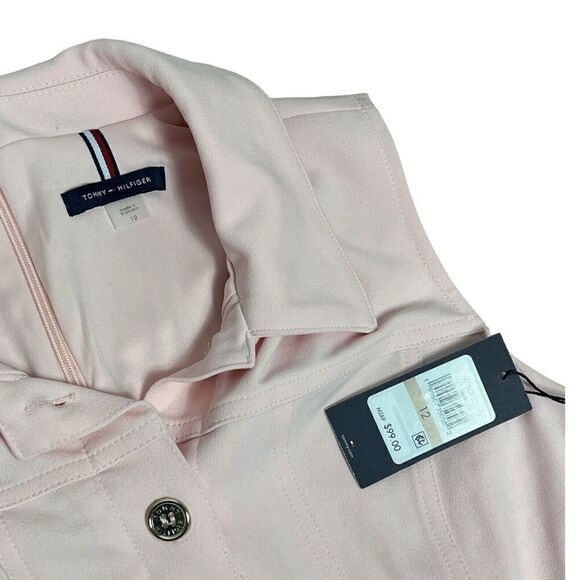 Tommy Hilfiger Dress Women’s 12 Pink A Line Button Up Collared Sleeveless - Picture 3 of 9
